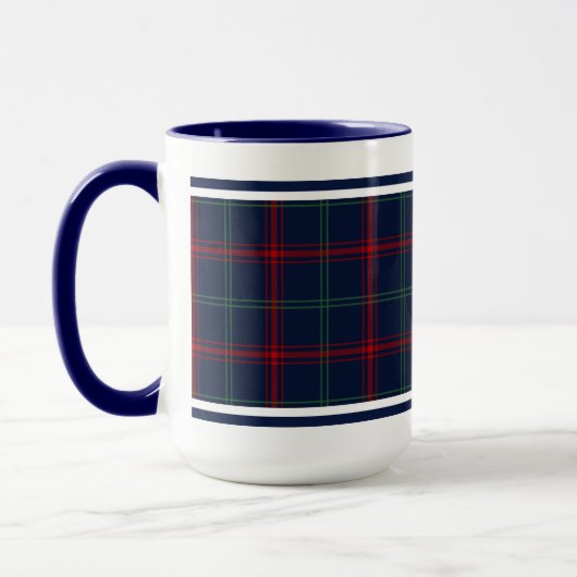 Lynch Tartan Pattern Navy Blue Irish Pset Mok (Links)
