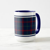 Lynch Tartan Pattern Navy Blue Irish Pset Mok (Voorkant rechts)