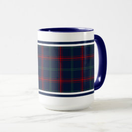 Lynch Tartan Pattern Navy Blue Irish Pset Mok