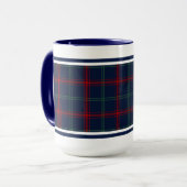 Lynch Tartan Pattern Navy Blue Irish Pset Mok (Voorkant links)