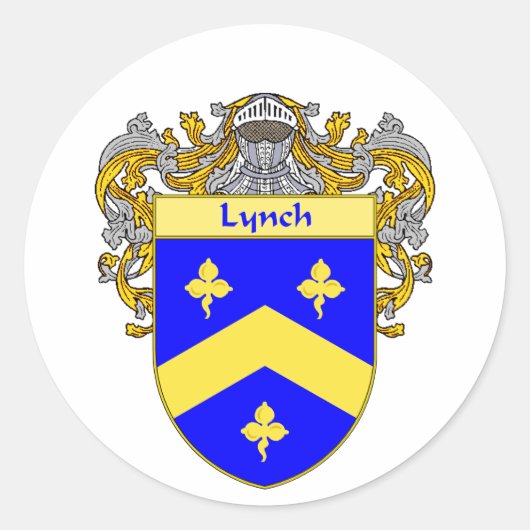 Lynch Wapenschild (gemanteld) Ronde Sticker (Voorkant)