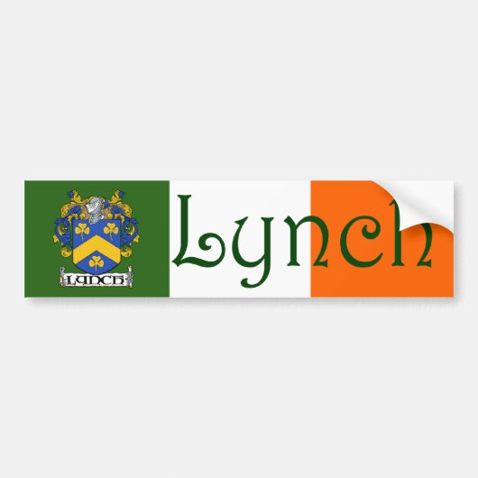 Lynch wapenschild Vlag Bumpersticker (Voorkant)
