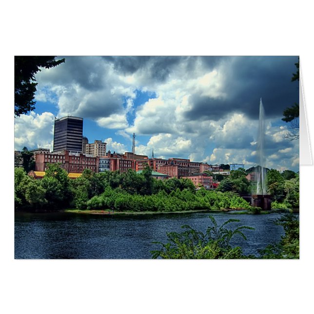 Lynchburg skyline Briefkaart (Voorkant Horizontaal)