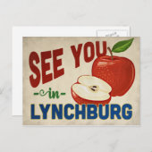Lynchburg Virginia Apple - Vintage Travel Briefkaart (Voorkant / Achterkant)