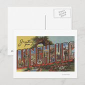 Lynchburg, Virginia - Large Letter Scenes Briefkaart (Voorkant / Achterkant)