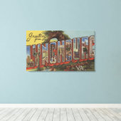 Lynchburg, Virginia - Large Letter Scenes Canvas Afdruk (Insitu (Houten vloer))