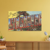Lynchburg, Virginia - Large Letter Scenes Canvas Afdruk (Insitu (Woonkamer))
