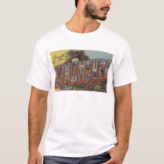 Lynchburg, Virginia - Large Letter Scenes T-shirt (Voorkant)