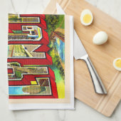 Lynchburg Virginia Vintage Large Letter Briefkaart Theedoek (Quarter Fold)