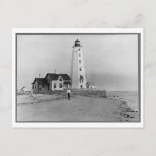 Lynde Point vuurtoren, Old Saybrook, CT  Briefkaart