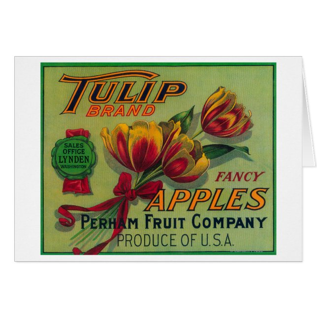 Lynden, WashingtonTulip Apple Crate Label (Voorkant Horizontaal)