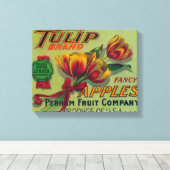 Lynden, WashingtonTulip Apple Crate Label Canvas Afdruk (Insitu (Houten vloer))