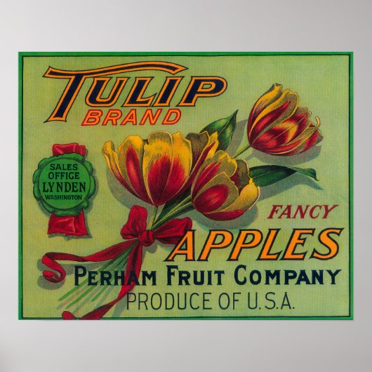 Lynden, WashingtonTulip Apple Crate Label Poster (Voorkant)