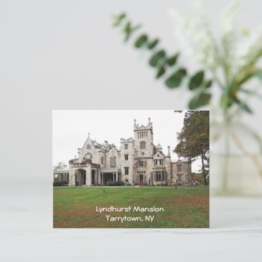 Lyndhurst Mansion in Tarrytown, New York Briefkaart (Staand voorkant)