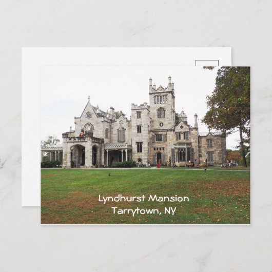 Lyndhurst Mansion in Tarrytown, New York Briefkaart (Voorkant / Achterkant)
