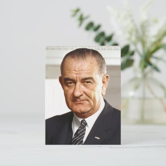 Lyndon B. Johnson 36 Briefkaart (Staand voorkant)