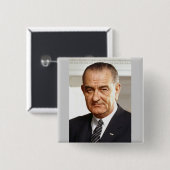 Lyndon B. Johnson 36 Vierkante Button 5,1 Cm (Voorkant /achterkant)