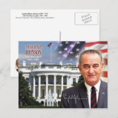Lyndon B. Johnson - 36e President van de VS Briefkaart (Voorkant / Achterkant)