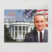 Lyndon B. Johnson - 36e President van de VS Briefkaart (Voorkant)
