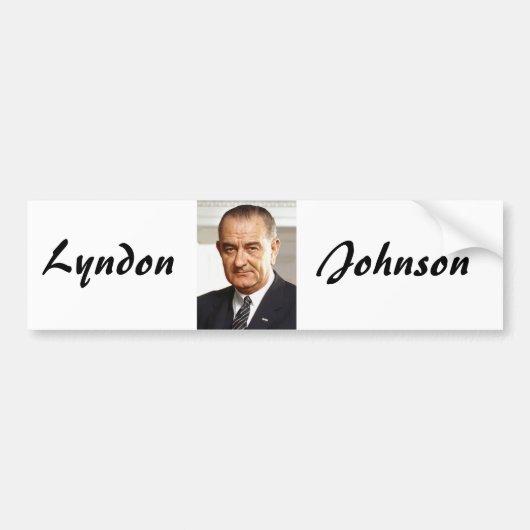 Lyndon B. Johnson 36th President Bumpersticker (Voorkant)