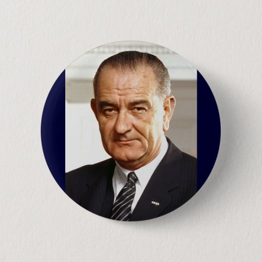 Lyndon B. Johnson 36th President Ronde Button 5,7 Cm (Voorkant)