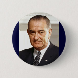 Lyndon B. Johnson 36th President Ronde Button 5,7 Cm