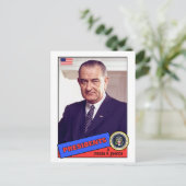 Lyndon B. Johnson Baseball Card Briefkaart (Staand voorkant)