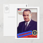 Lyndon B. Johnson Baseball Card Briefkaart (Voorkant / Achterkant)