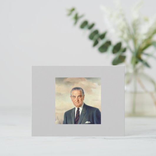 Lyndon B. Johnson Briefkaart (Staand voorkant)