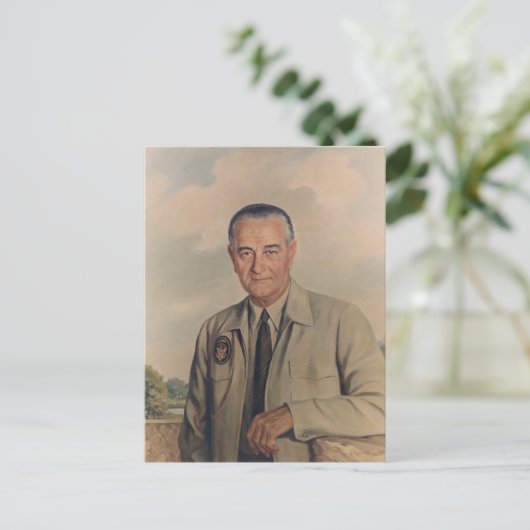 Lyndon B. Johnson - Elizabeth Shoumatoff (1969) Briefkaart (Staand voorkant)