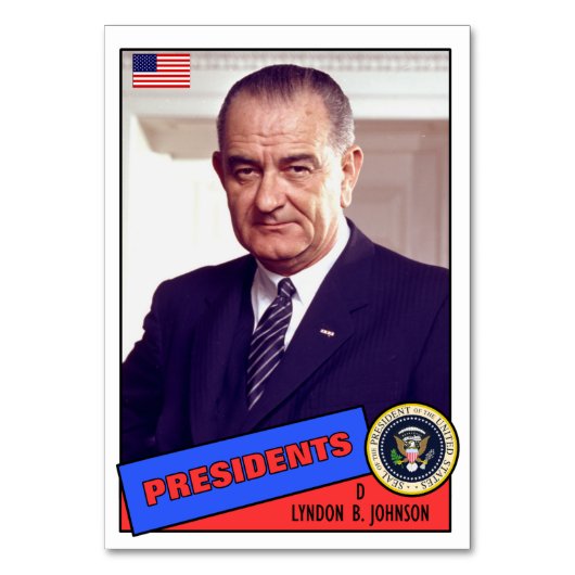 Lyndon B. Johnson-honkaarten Kaart (Voorkant)