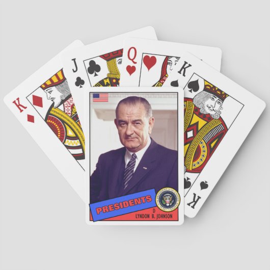 Lyndon B. Johnson-honkaarten Speelkaarten (Achterkant)