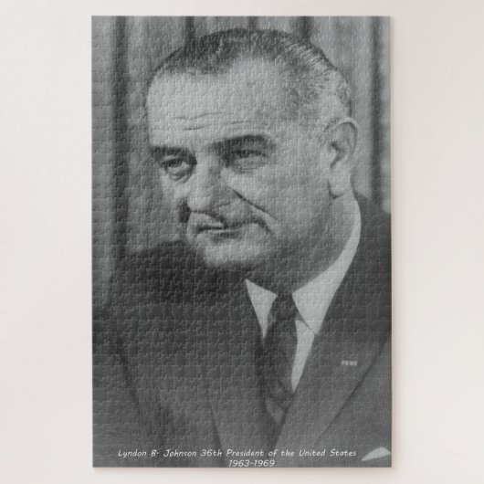 Lyndon B. Johnson President van de Verenigde State Legpuzzel (Verticaal)