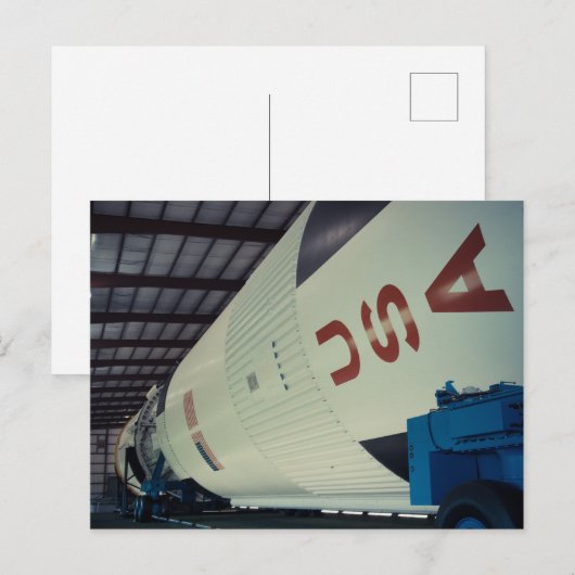 Lyndon B. Johnson Ruimtevaartcentrum Apollo Rocket Briefkaart (Voorkant / Achterkant)