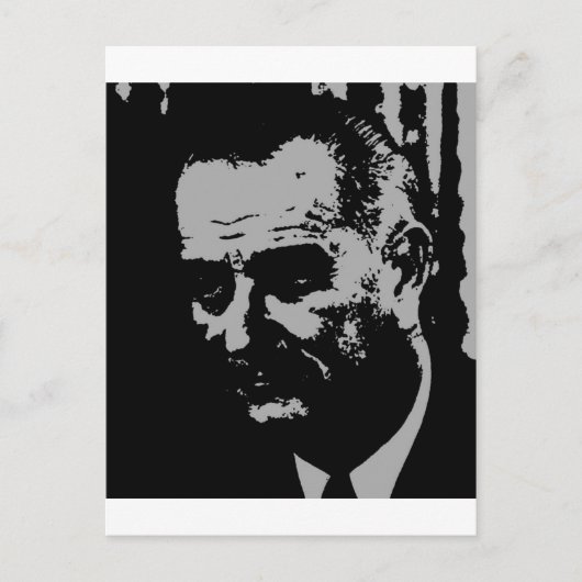 Lyndon B. Johnson silhouette Briefkaart (Voorkant)
