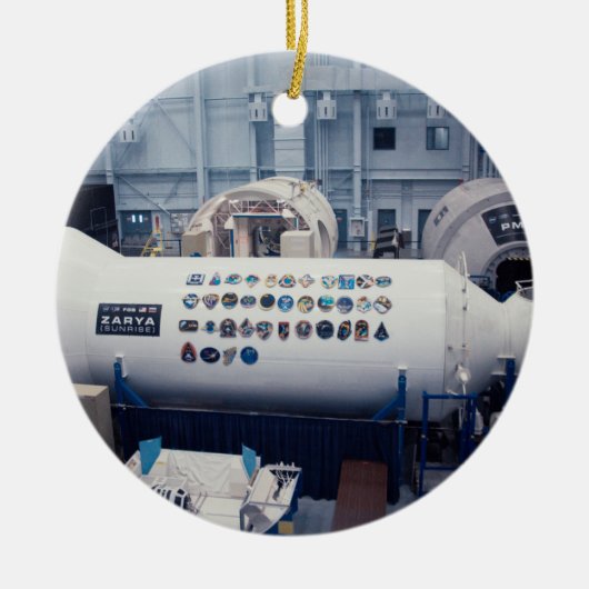 Lyndon B. Johnson Space Center Keramisch Ornament (Voorkant)