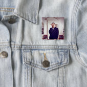 Lyndon B Johnson Vierkante Button 5,1 Cm (In situ)