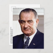 Lyndon Baines Johnson, President BRIEFKAART (Voorkant / Achterkant)