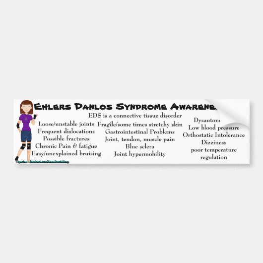 Lyndon EDS Awarness bumpersticker (Voorkant)