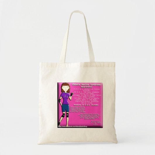 Lyndon Ehlers Danlos Syndrome Awareness bag Tote Bag (Voorkant)