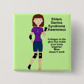 Lyndon Ehlers Danlos Syndrome Awareness Button (Voorkant)