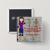 Lyndon Ehlers Danlos Syndrome Awareness Button (Voorkant /achterkant)