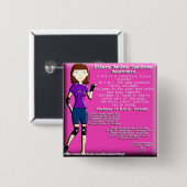 Lyndon Ehlers Danlos Syndrome Awareness Button (Voorkant /achterkant)