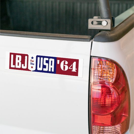 Lyndon Johnson '64 LBJ voor de Verenigde Staten Bumpersticker (Op Truck)