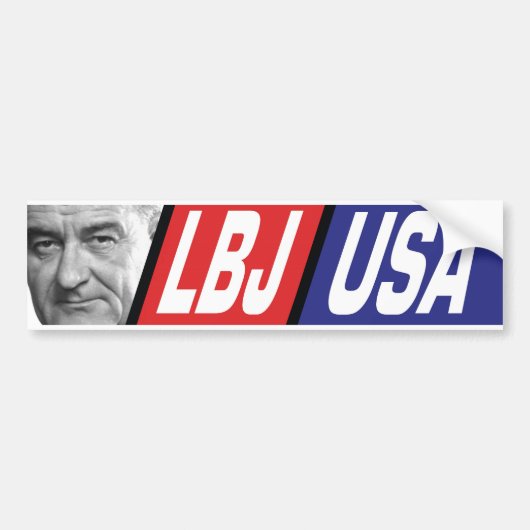 Lyndon Johnson Campaign Bumpersticker 1964 (Voorkant)