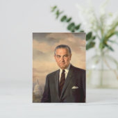 Lyndon Johnson Officieel portret Briefkaart (Staand voorkant)