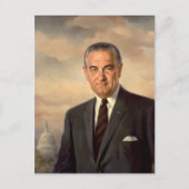 Lyndon Johnson Officieel portret Briefkaart (Voorkant)