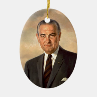 Lyndon Johnson Officieel portret Keramisch Ornament
