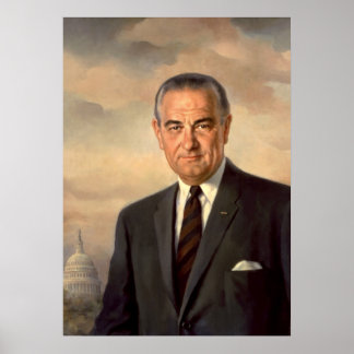 Lyndon Johnson Officieel portret Poster