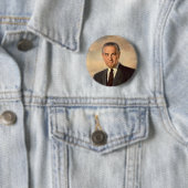 Lyndon Johnson Officieel portret Ronde Button 5,7 Cm (In situ)
